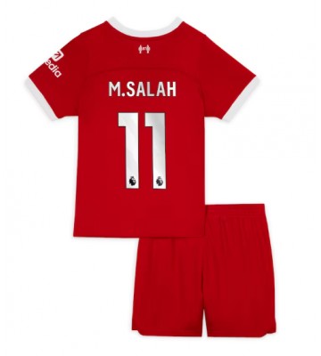 Liverpool Mohamed Salah #11 Primera Equipación Niños 2023-24 Manga Corta (+ Pantalones cortos)